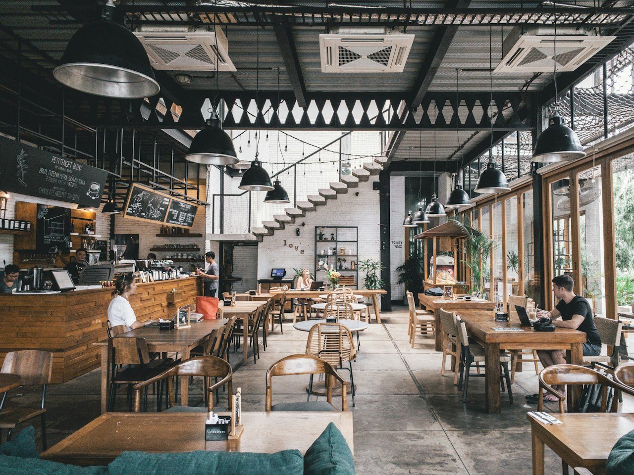Kitchen pass during lunch service in a busy restaurant